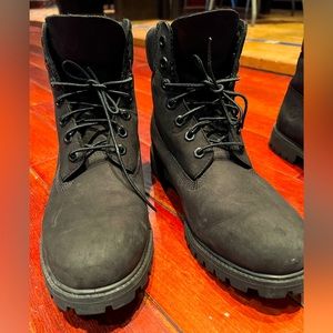 Black timberland boots for men